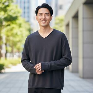 Saint Joseph tricot jersey Men's black v neck sweater size 3 vintage casual